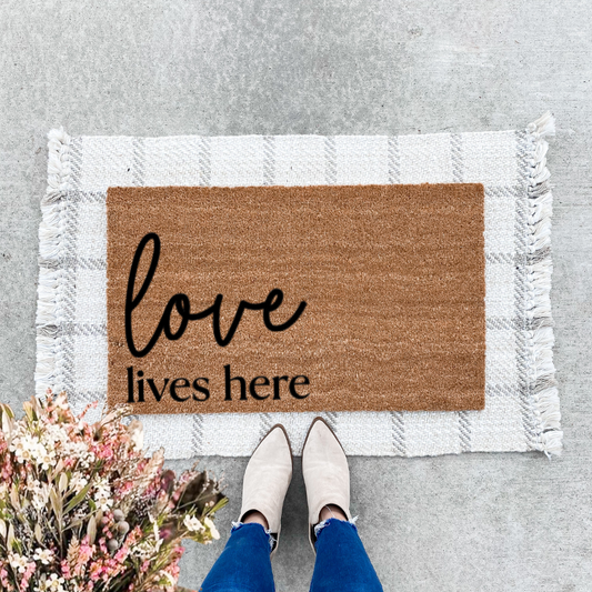Love Lives Here Doormat