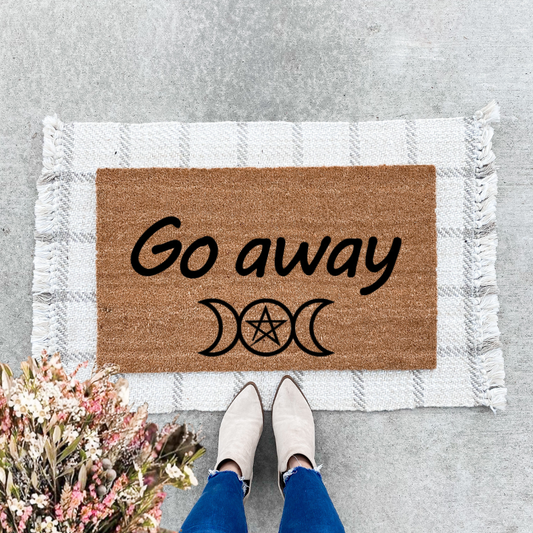 Triple Goddess Go Away Doormat