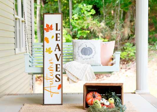 Autumn Leaves Porch Sign