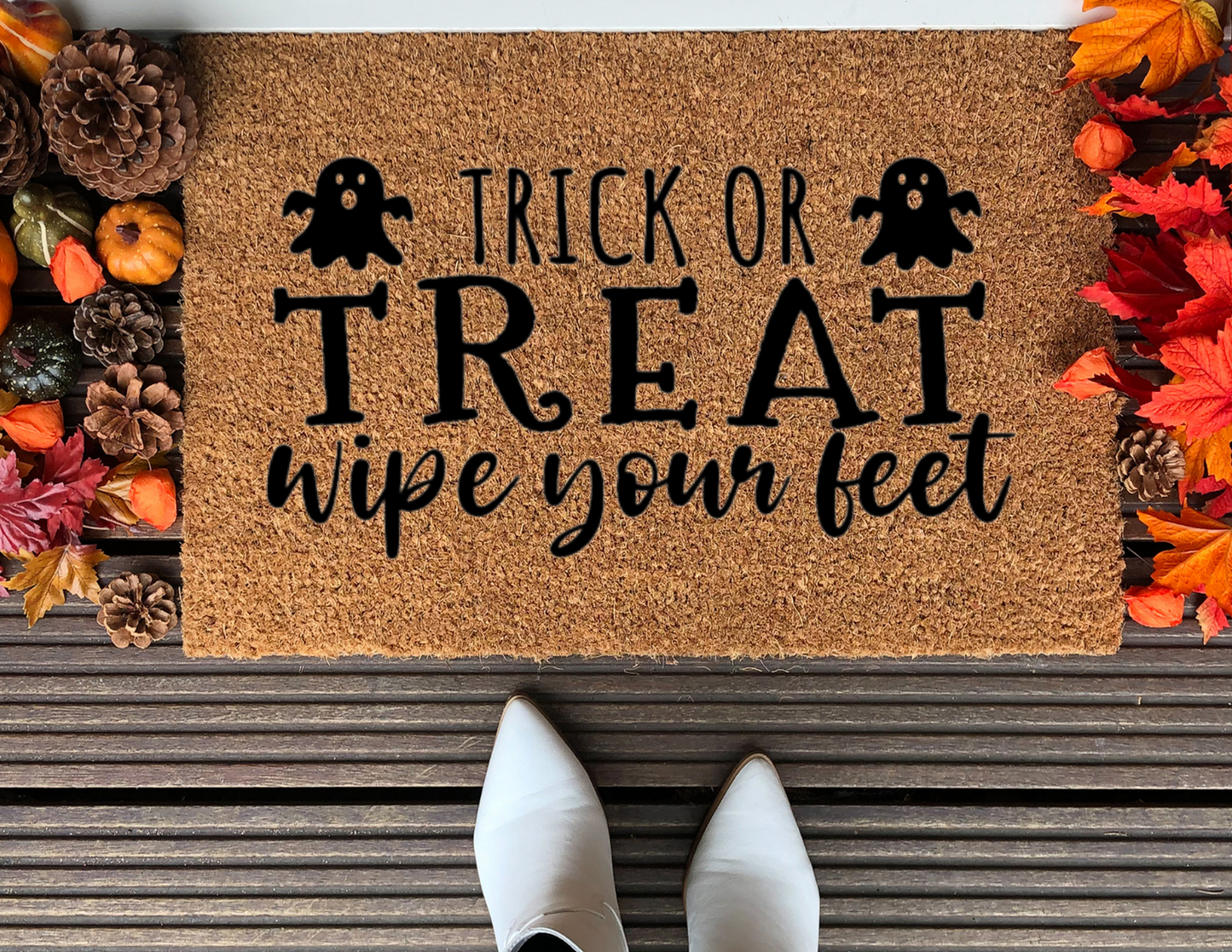 Trick Or Treat Wipe Your Feet Doormat