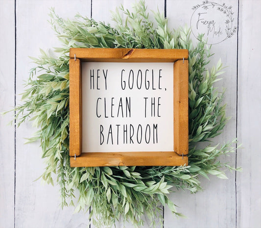 Googleclean Sign Bathroom Signs – Freya Made Decor