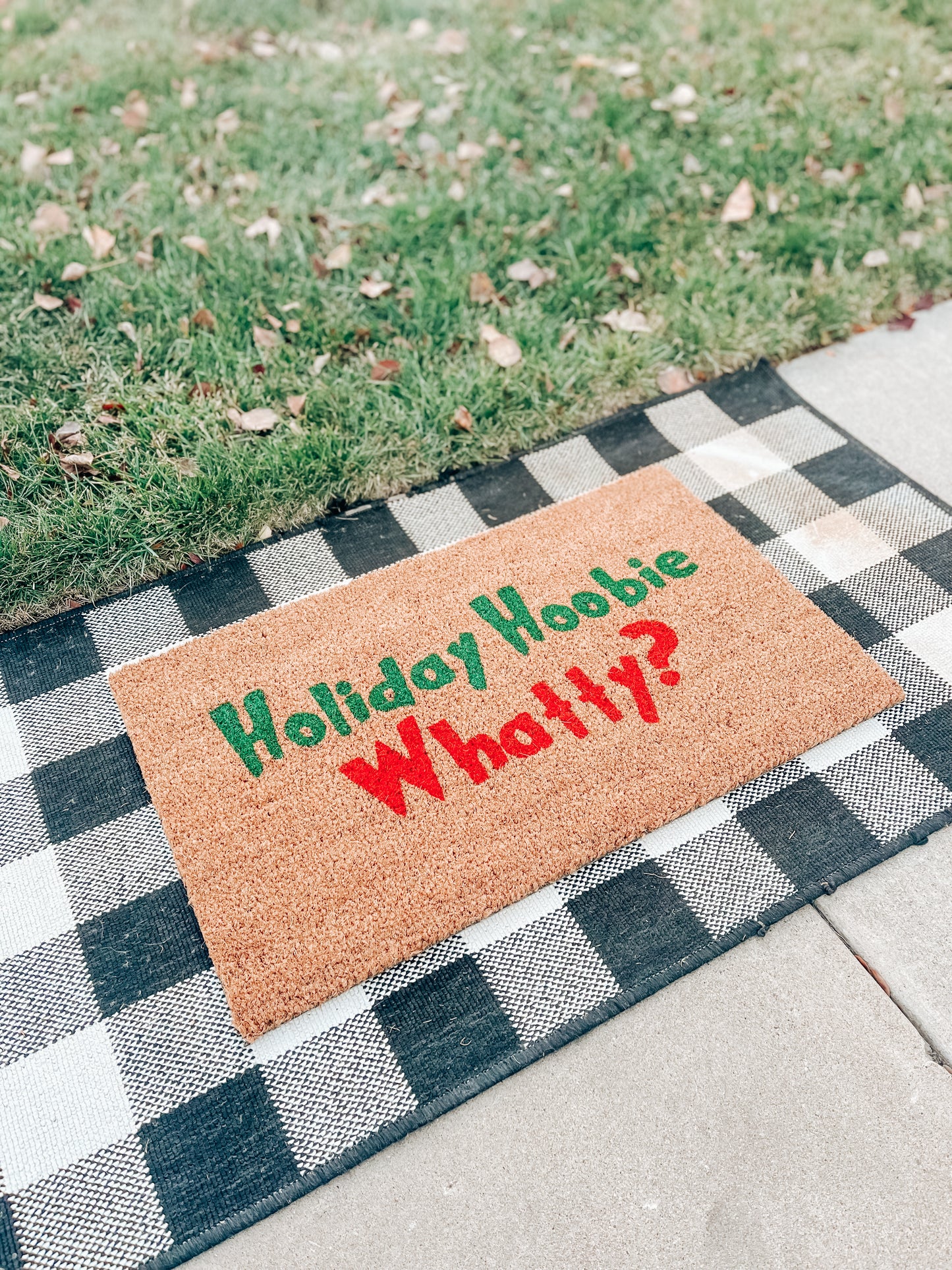 Holiday Hoobie Whatty Doormat