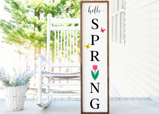 Hello Spring Porch Sign