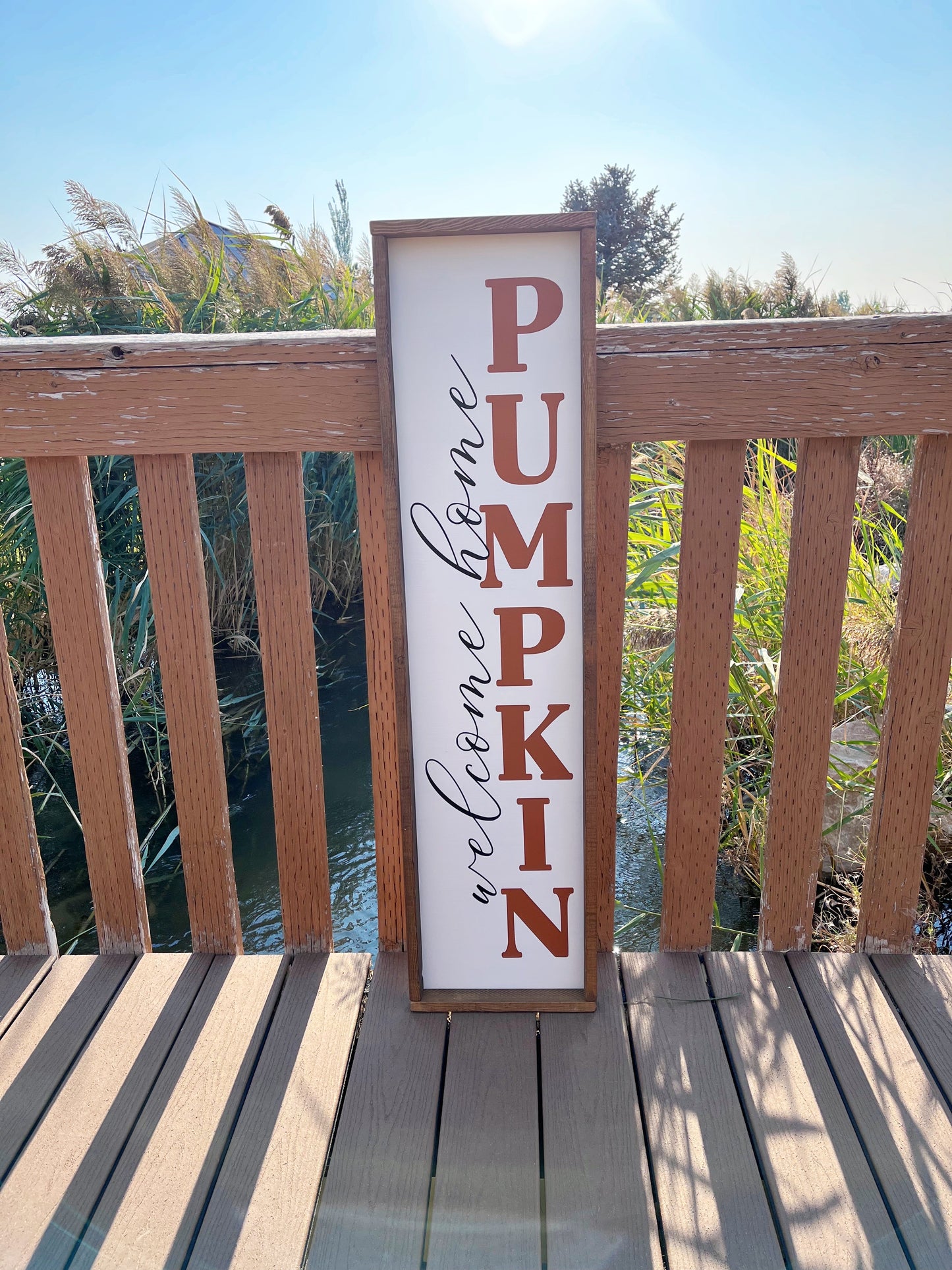 Welcome Home Pumpkin (orange) Porch Sign