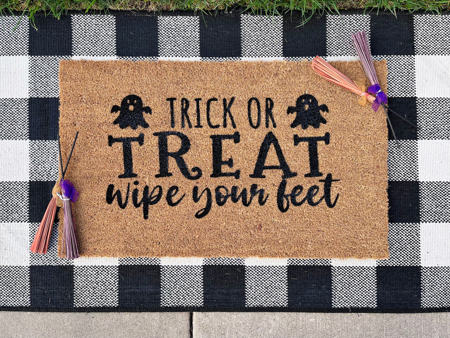 Trick Or Treat Wipe Your Feet Doormat