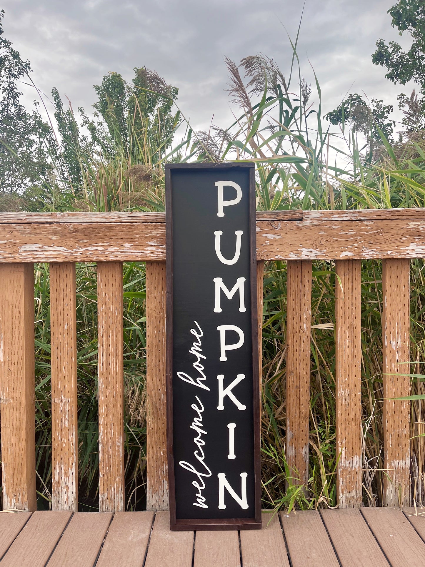 Welcome Home Pumpkin Porch Sign