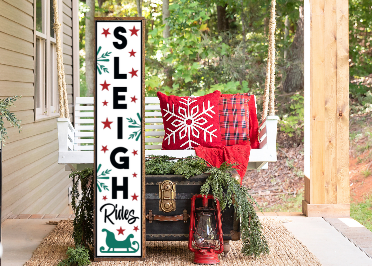 Sleigh Races Sign Sleigh Rides Porch Sign – Freya Made Decor