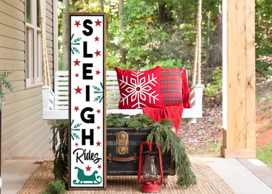 Sleigh Rides Porch Sign