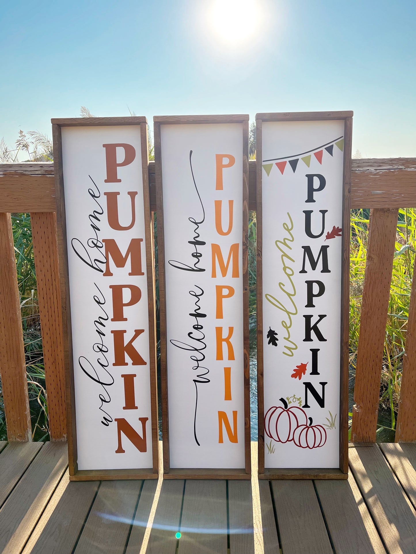 Welcome Home Pumpkin (orange) Porch Sign