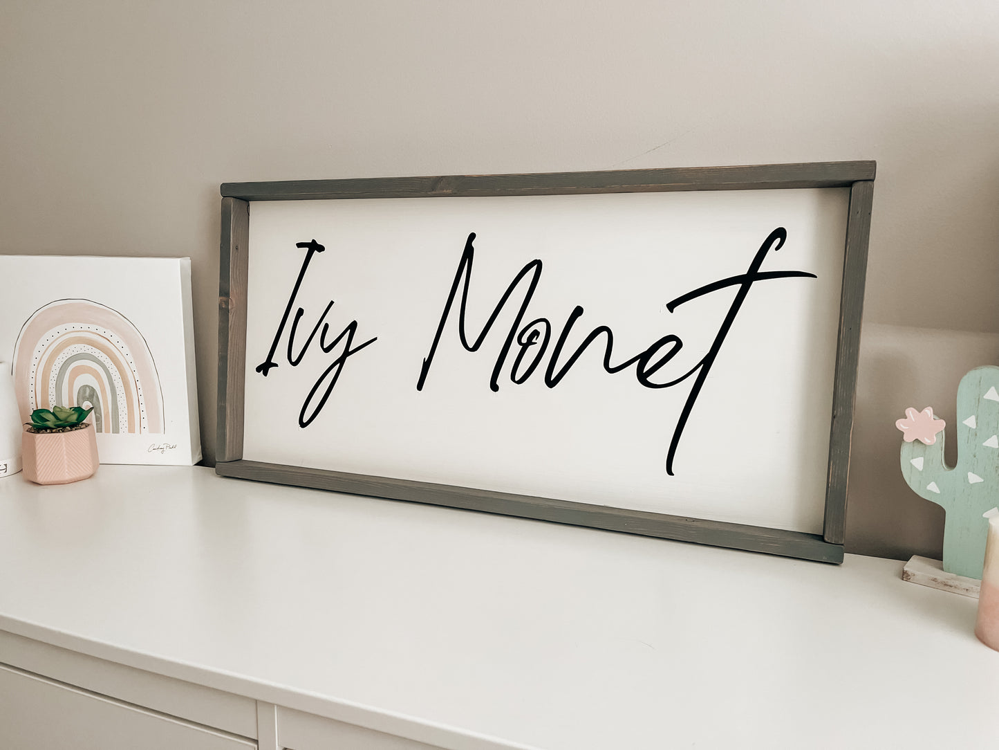 "Ivy Monet" Nursery Name Sign