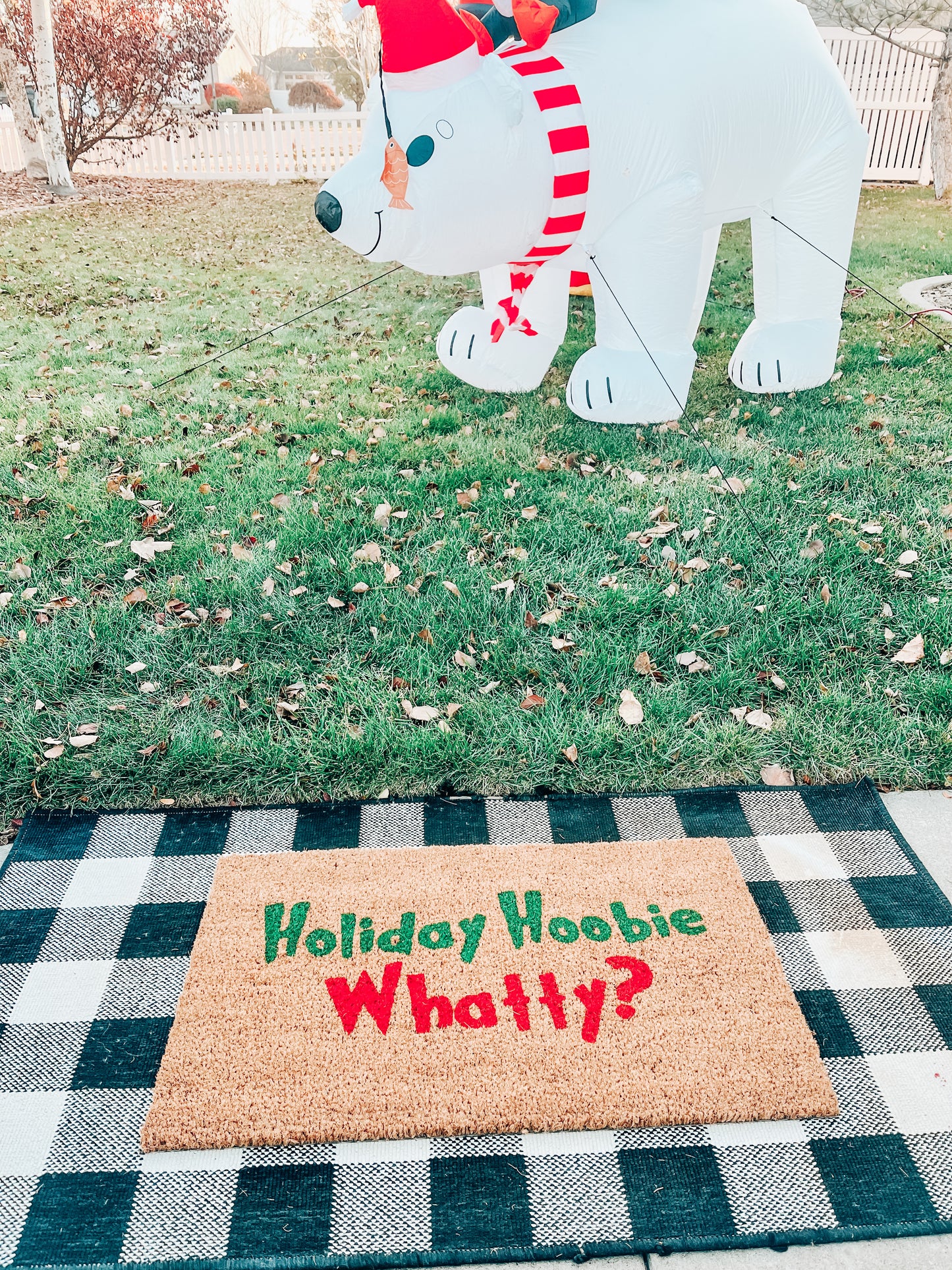 Holiday Hoobie Whatty Doormat