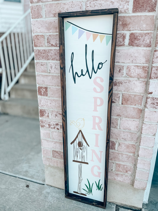 Hello Spring Porch Sign