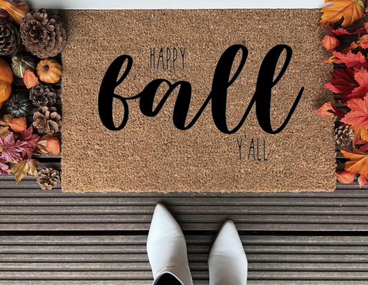 Happy Fall Y'all Doormat