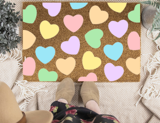 Candy Hearts Doormat