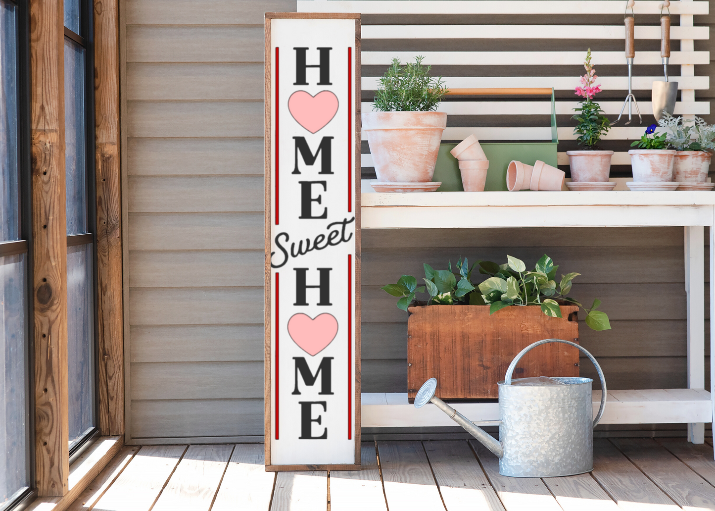 Home Sweet Home Hearts Porch Sign