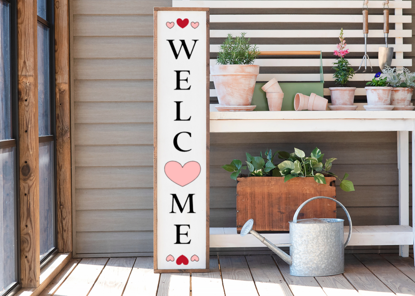 Welcome Heart Porch Sign