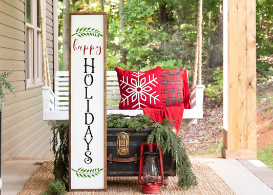 Happy Holidays Porch Sign