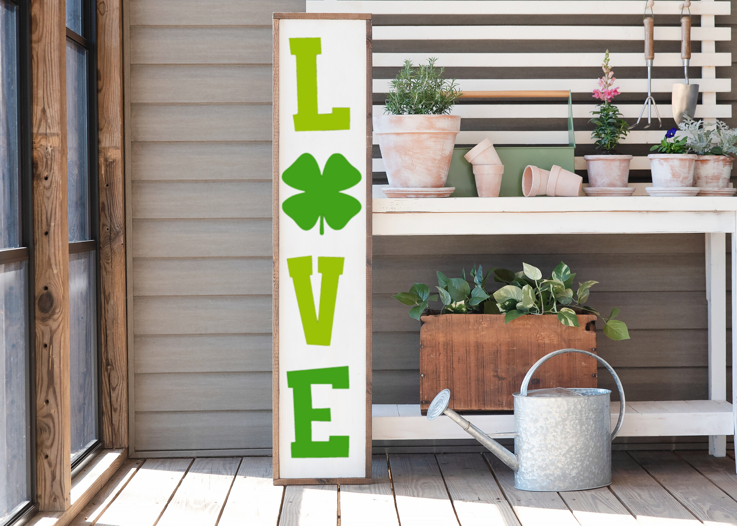 Love Luck Porch Sign