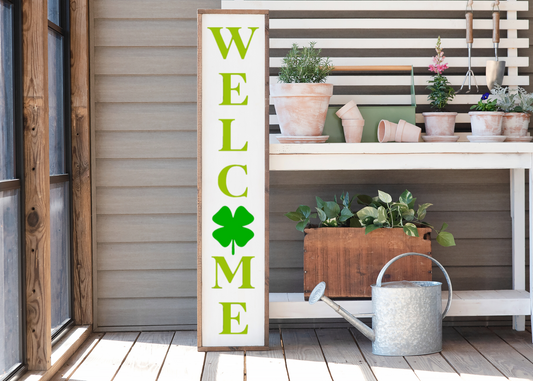 Luck Welcome Porch Sign